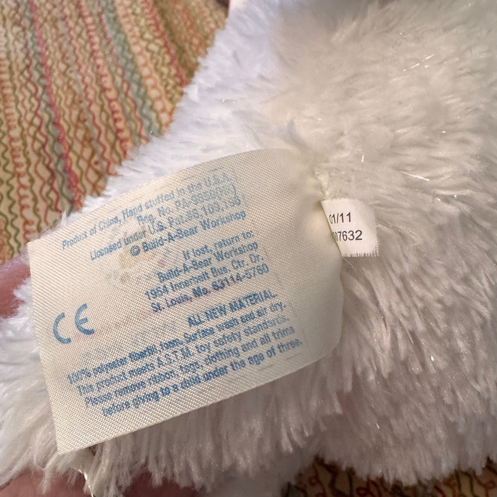 Build-A-Bear White and Pink Sassy Kitty Plush Toy - Picture 4 of 12